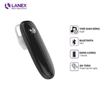 Tai nghe bluetooth LANEX LEP-W05 chính hãng giá rẻ không dây chống nước IPX5, thời gian chờ lên tới 100 giờ của pin