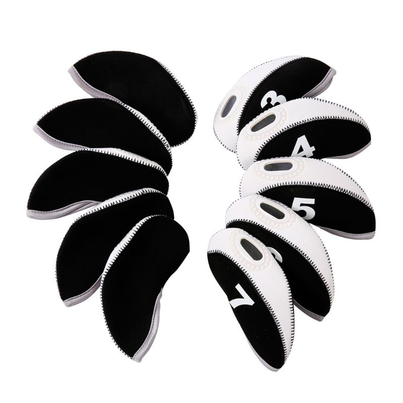 Set 10 Vỏ Bọc Bảo Vệ Đầu Gậy Đánh Golf Bằng Cao Su Tổng Hợp