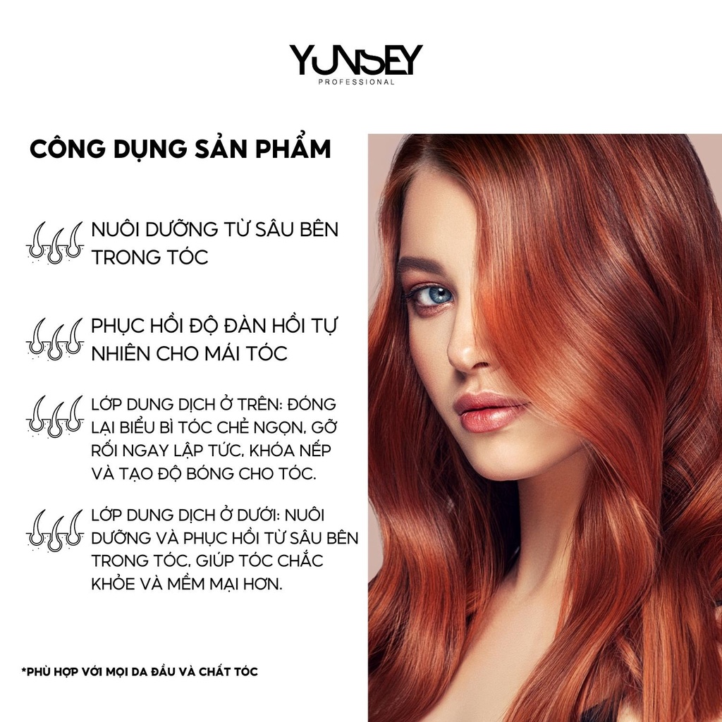 Xịt dưỡng hai lớp phục hồi tóc chắc khỏe Yunsey Nutritive Spray 200ml
