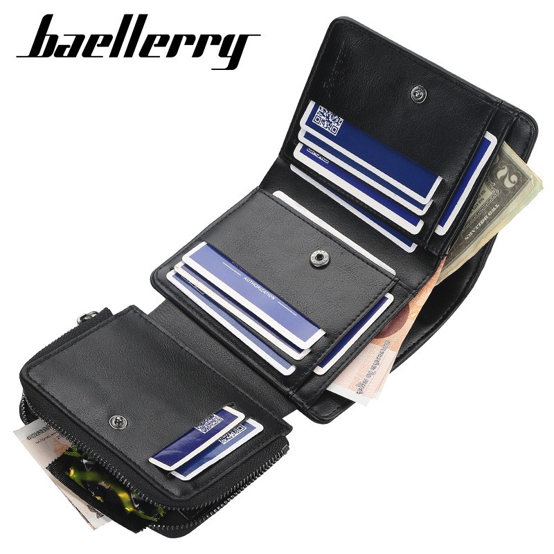 Bóp ví nam Baellerry dạng gấp cao cấp - B6D9156