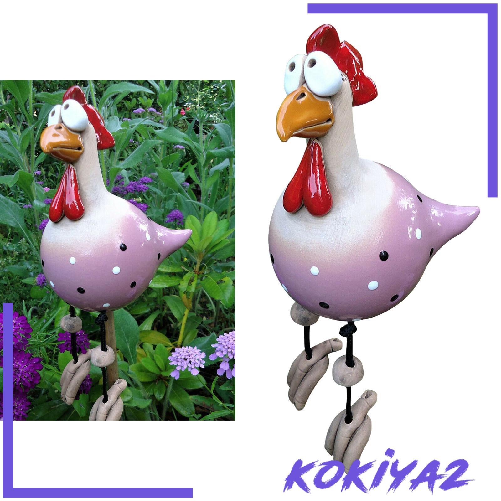 [KOKIYA2]Chicken Figurine Resin Statue Festival Gifts Patio Yard Art decorate