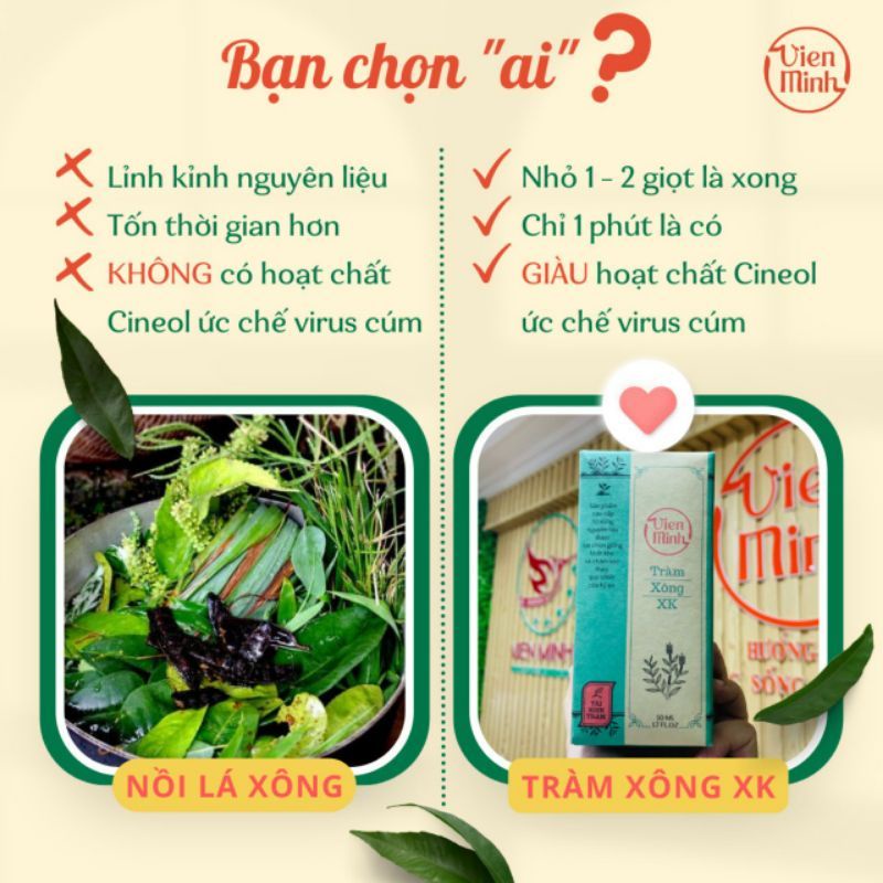 Tràm Xông XK Viên Minh 15ml 50ml HÀNG CHUẨN
