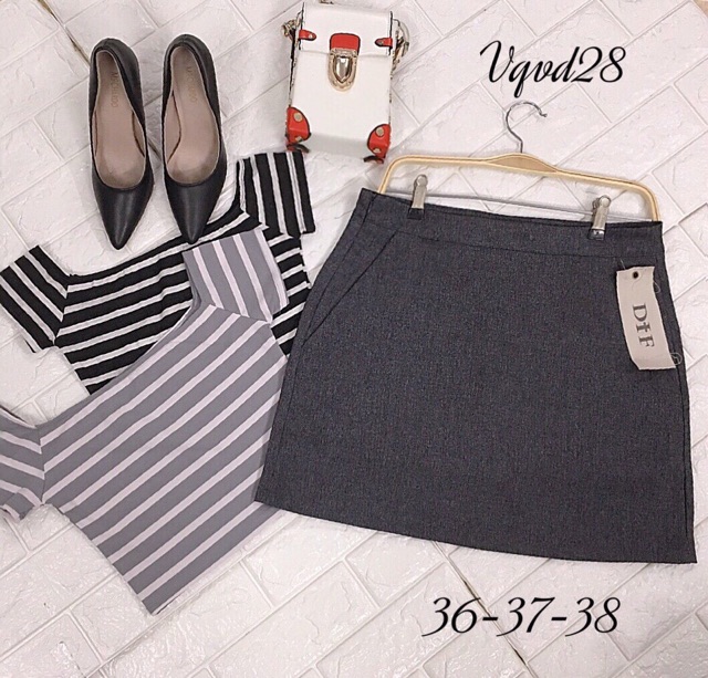 💖Váy quần xám đậm 2 túi xéo Bigsize | BigBuy360 - bigbuy360.vn