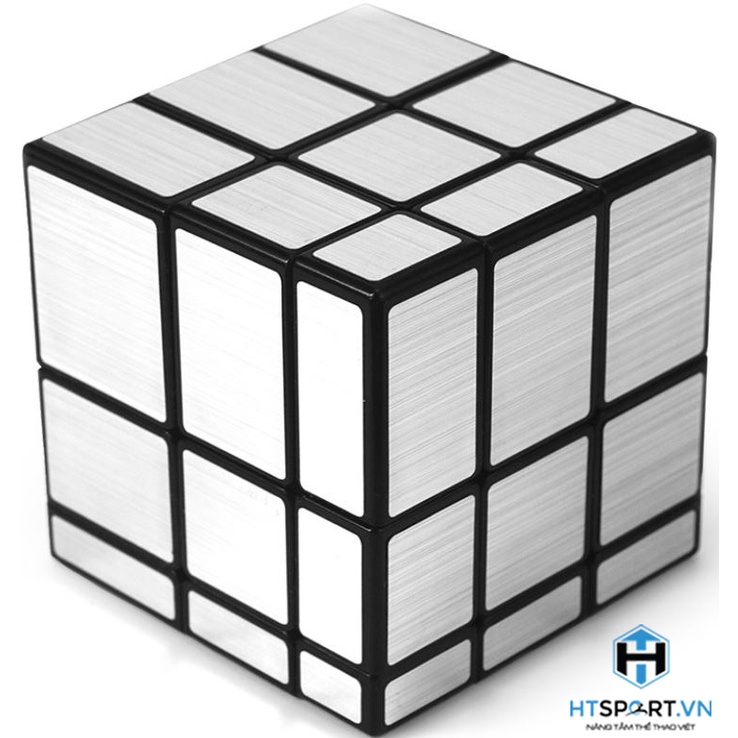 RuBik Tráng Gương Bạc, Rubik 3x3 Mirror Cube WiYi Lập Phương Viền Đen - Phát Triễn IQ Cao Cấp