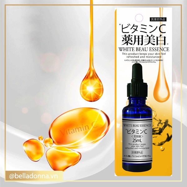 tinh chất 100% trắng da Vitamin C White Beau Essence
