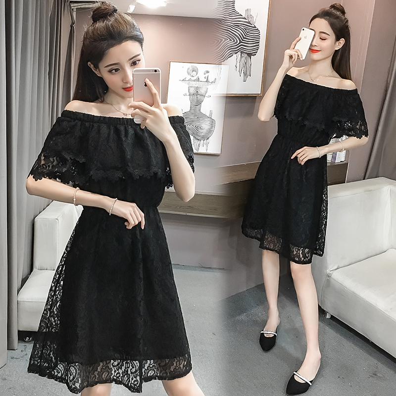 【CoCo】đầm ngắn tay,đầm ngắn tay dáng rộng,đầm dự tiệc,đầm trắng - Korean style students fresh sweet dress princess waist dress slimming beach dress