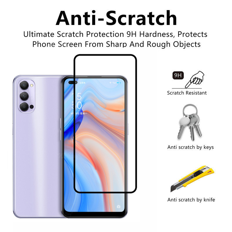 Tempered Glass Full Cover Screen Protector for OPPO Reno 4 OPPO Reno 3 4 Pro 2 3 Z 2F 2Z 10X Zoom
