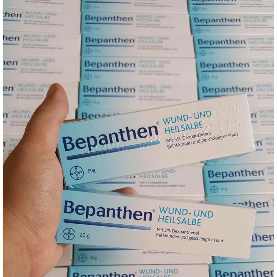 Kem hăm cho bé Bepanthen Wund Und Heilsalbe 20g Đức dạng bôi da tránh nấm ngứa muỗi đốt cho bé - mẹ bean bon