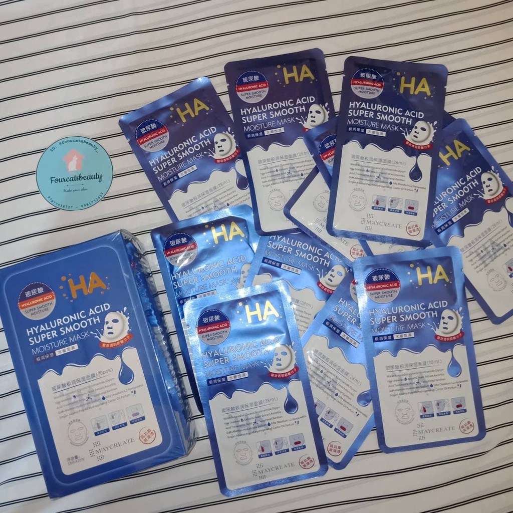 Mặt nạ dưỡng ẩm sâu HA Hyaluronic Acid Super Smooth | Thế Giới Skin Care
