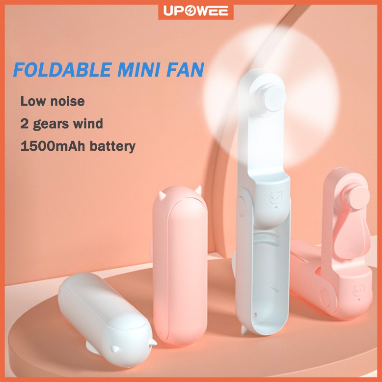 Quạt Tích Điện Quạt Mini Cầm Tay 1500mah Ắc Quy Ngân hang năng lượng