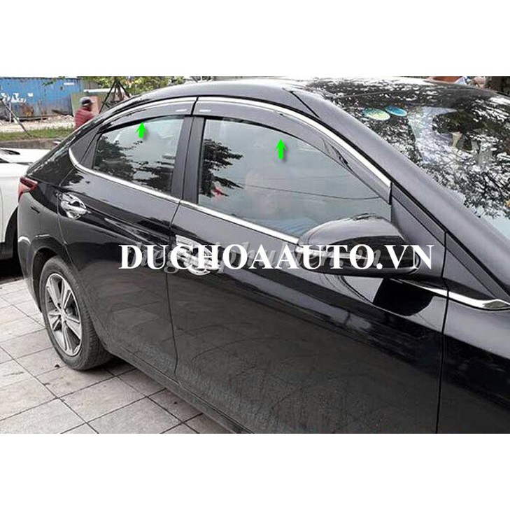 Vè che mưa chỉ inox sáng bóng Hyundai Accent 2018-2021