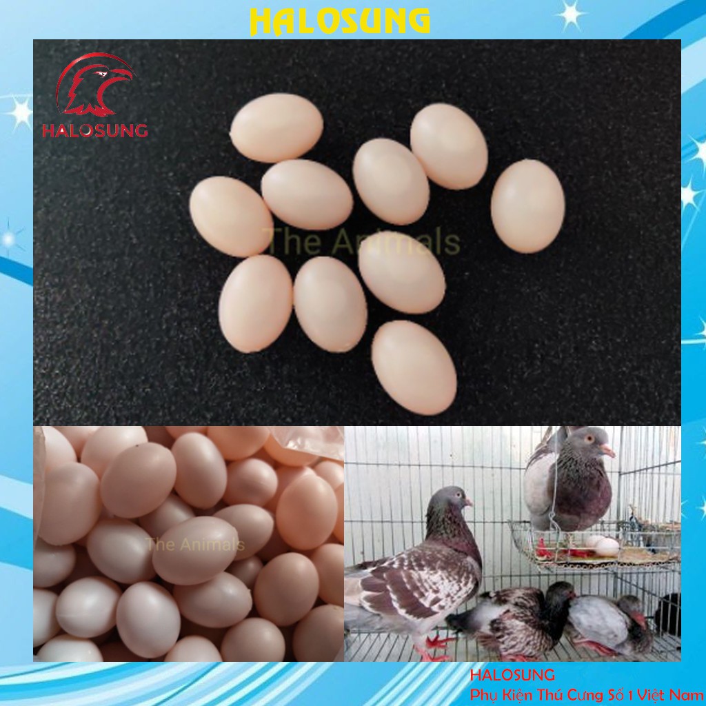 Trứng chim bồ câu giả Halosung Trứng chim phụ kiện lồng chim PK18