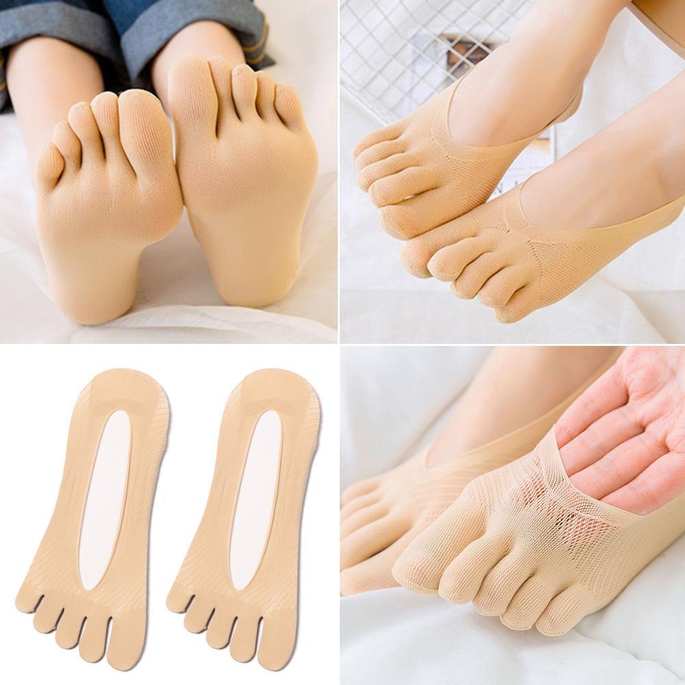 Vớ Nhung Năm Ngón Chống Trượt Thoáng Khí