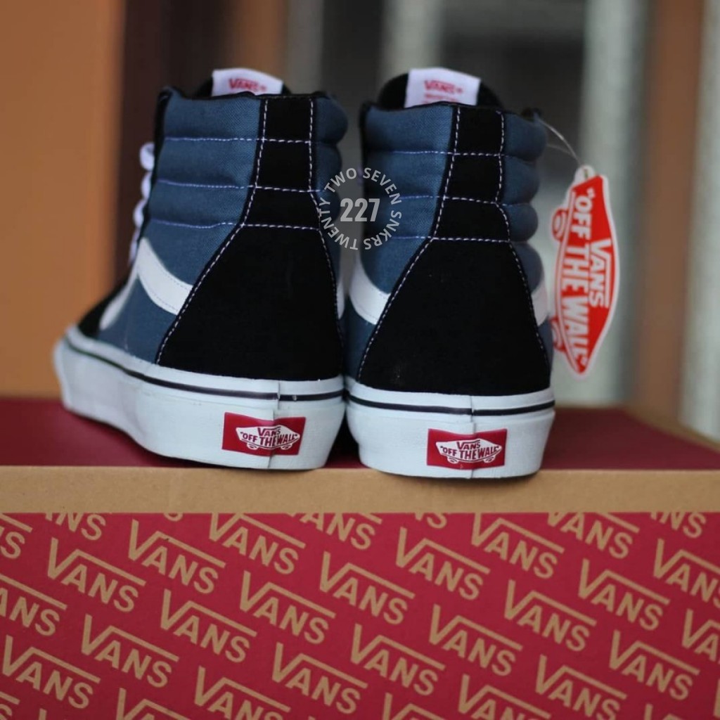 Giày Thể Thao Vans Sk8 Hi Màu Xanh Navy Thời Trang Cao Cấp Cho Nam