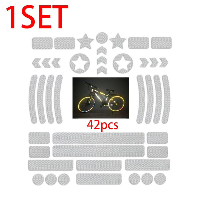 Nhãn phản quang ô tô Phổ biến cho Xe máy tự động 42 cái Phụ kiện cảnh báo ô tô