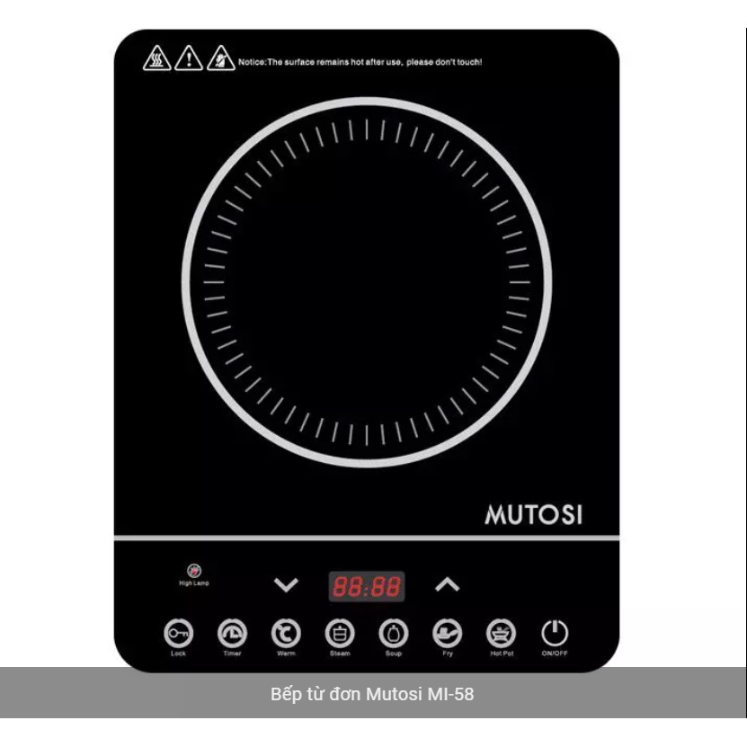 Bếp từ đơn chính hãng Mutosi MI-58 tặng kèm nồi lẩu cao cấp