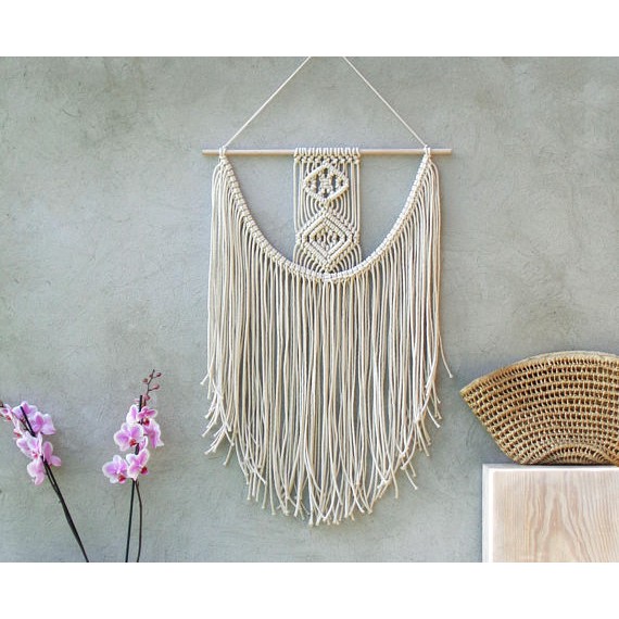 Rèm trang trí macrame phong cách boho rẻ đẹp - Macrame wall hanger