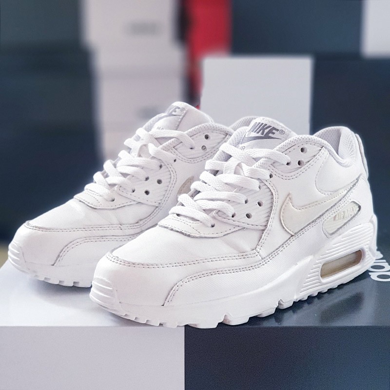 Giày Chính Hãng Nike Air Max 90 white, size 35.5, real 2hand