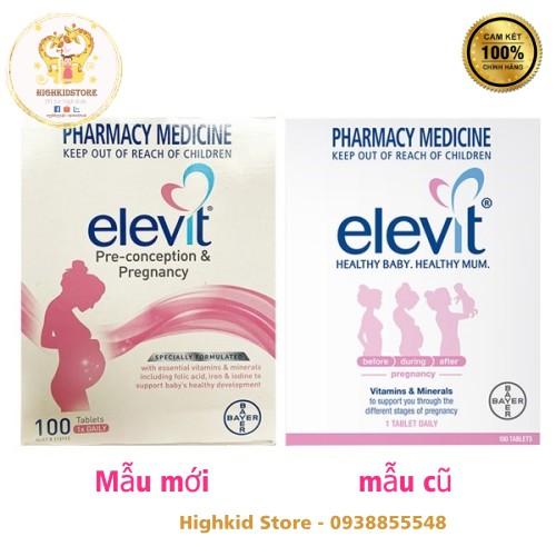 Elevit Úc - Vitamin tổng hợp dành cho bà bầu 100 viên