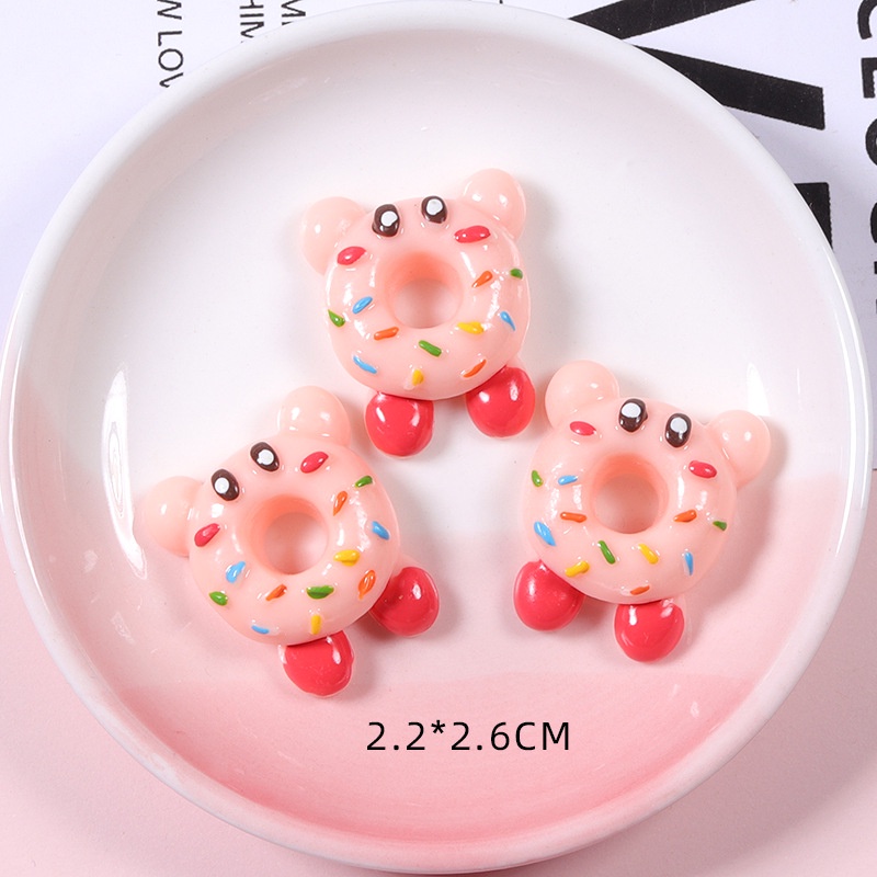 Mô hình bánh donut bánh kem mặt cười phụ kiện trang trí ốp điện thoại dây cột tóc [1 cái]