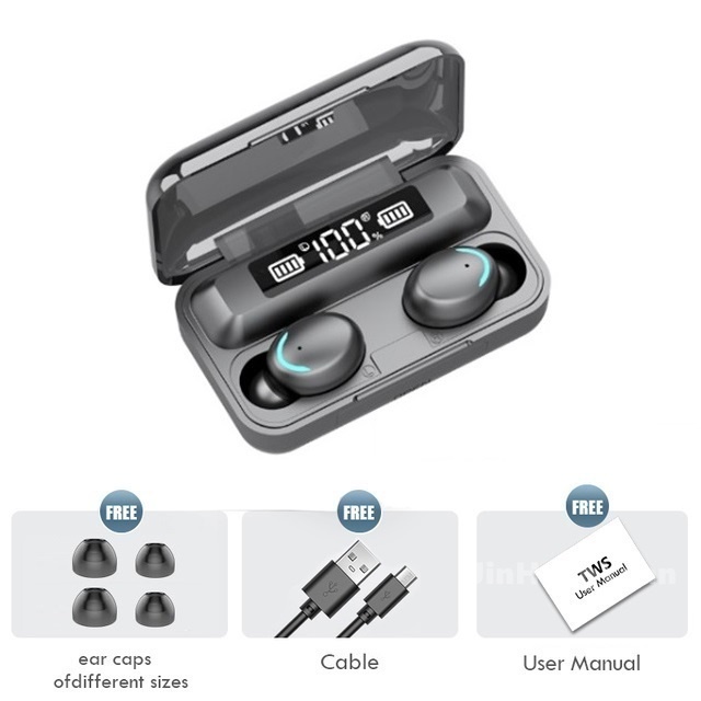 Tai Nghe Bluetooth Không Dây F9 5 9d Chống Nước Có Micro Chất Lượng Cao