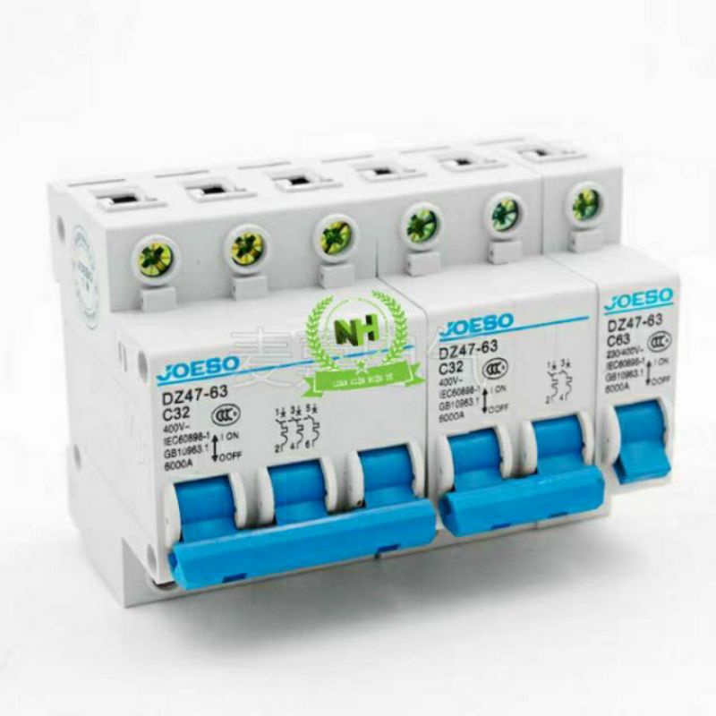 Aptomat JOESO At 3Pha Attomat 3TEP hộ gia đình DZ47-63 ( 16A, 32A, 63A )