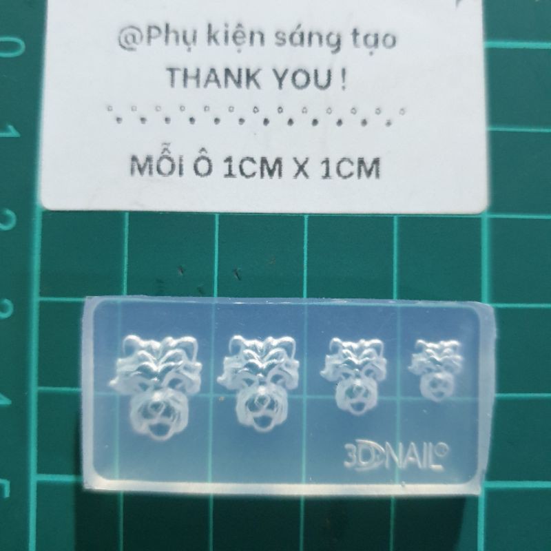 Khuôn mèo-chó- sóc - gấu _cá _búom - nail- resin Động Vật dễ thương-DV01 🦁🐶🐮🐱🐿🧸