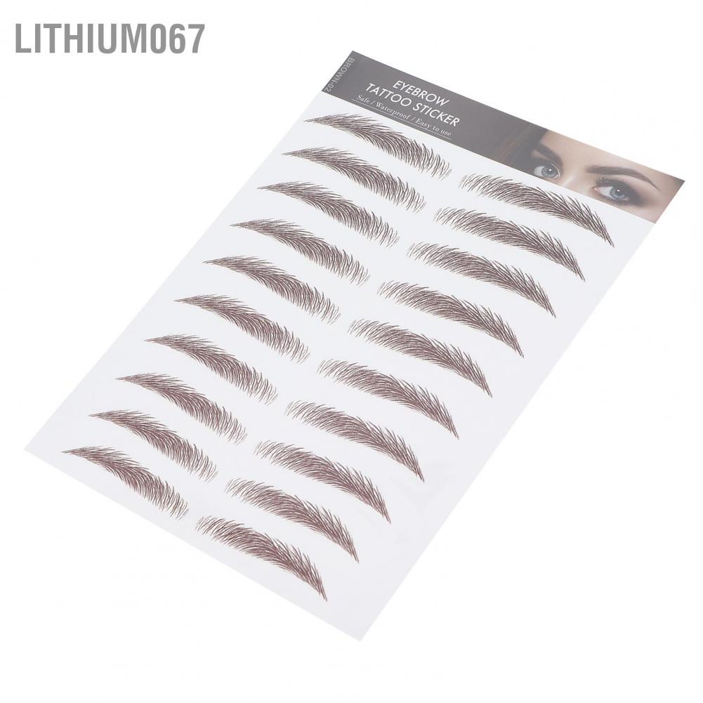 Lithium067 Professional Waterproof Eyebrow Tattoo Sticker Transfer for Women hình xăm lông mày