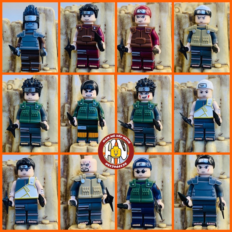 Minifigure - Trọn bộ 12 nhân vật Jonin - Lính Thế Chiến Madara - Naruto - KDL804 - Hàng cao cấp - Ảnh shop !