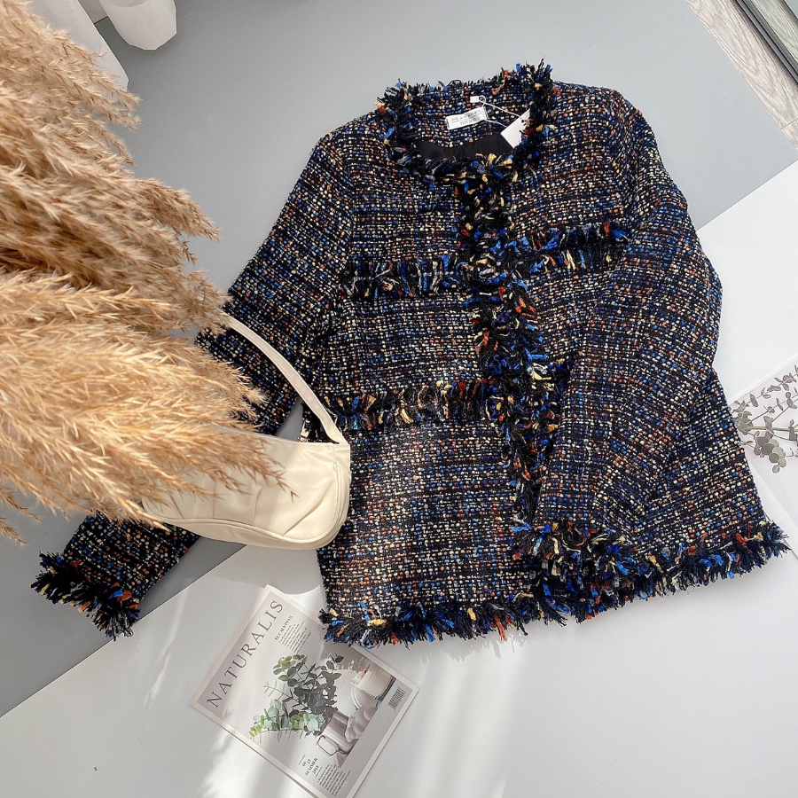 Áo Dạ Tweed Áo Khoác Dạ Hoạ Tiết Ziczac Vải Dạ Cao Cấp Sang Chảnh Phong Cách Hàn Quốc - Hàng Thiết Kế De Mila AD73