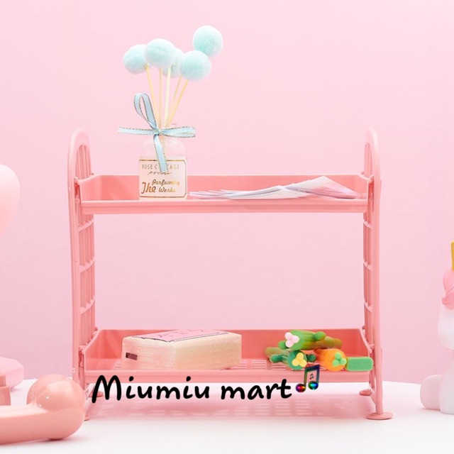 Kệ Nhựa Mini 2 Tầng Đựng Đồ Đa Năng Siêu Xinh - MiuMiu Mart