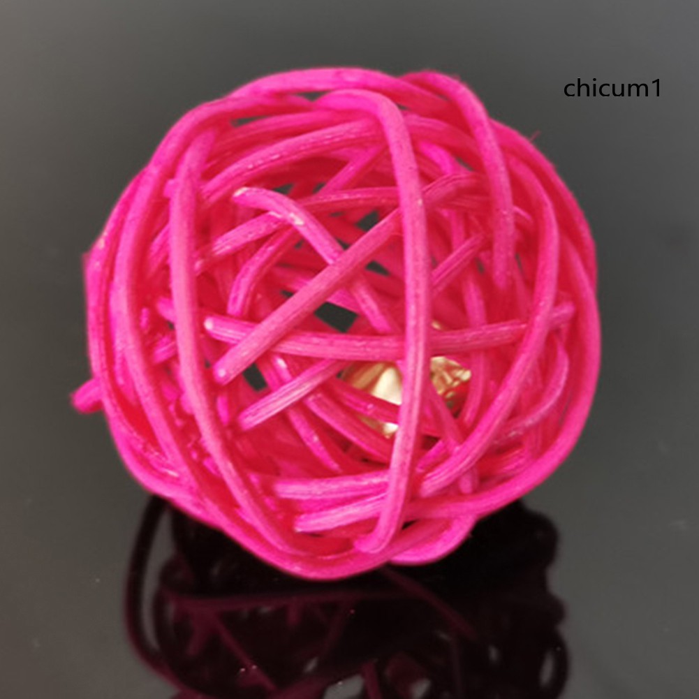 Quả cầu mây có chuông đồ chơi nhai trang trí lồng