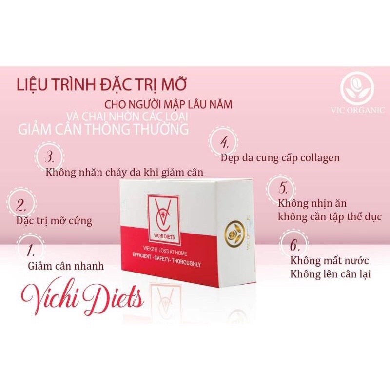 Vichi diets hộp 49 viên tặng 1 ống vit c 99k