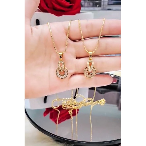 Vòng Cổ Đính Đá Nữ Bền Màu Mạ Vàng 18k V558 Namoo Jewelry