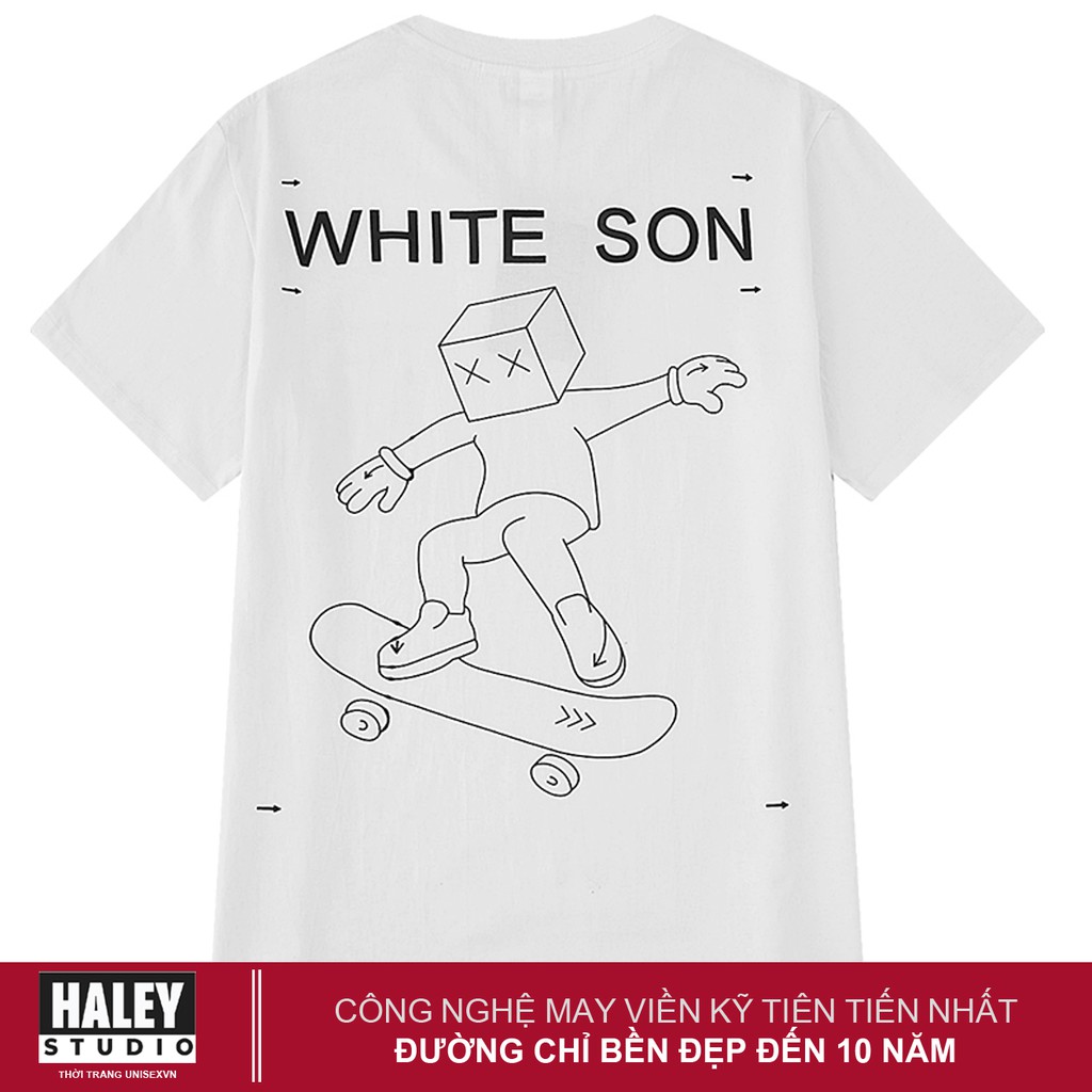 Áo Thun White Son Unisex Form Rộng Nam Nữ phong cách Hàn Quốc TN425 Haley | WebRaoVat - webraovat.net.vn