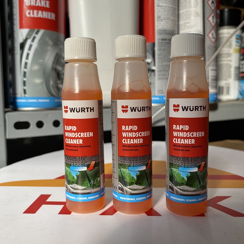 Nước rửa kính ô tô đậm đặc Wurth Đức 32ml pha 3l nước giúp vệ sinh kính ô tô, chống lão hóa gạt mưa ô tô, không tạo cặn