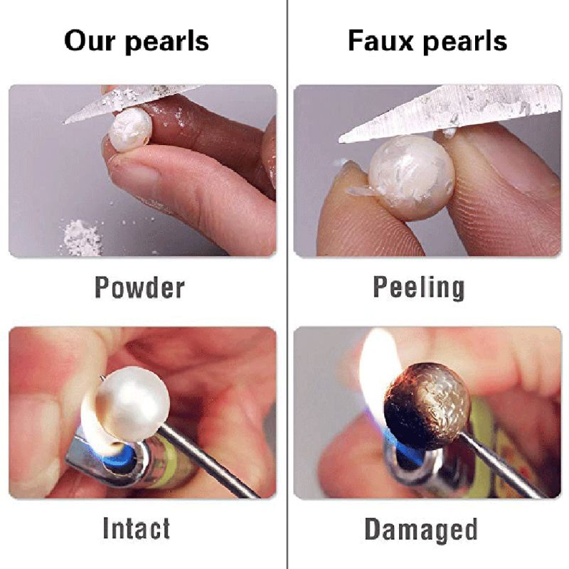 Vòng Cổ Choker Da Thật Màu Đen Đính Hạt Ngọc Trai Thủ Công ONERI Một Văn Hóa