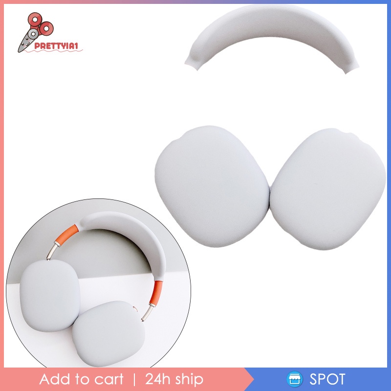 Vỏ Bảo Vệ Hộp Đựng Tai Nghe Airpods Max Bằng Silicon Màu Đen Prettyia1
