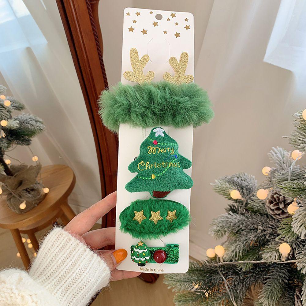 Set 1 Kẹp Tóc Hình Tuần Lộc / Ông Già Noel / Tuần Lộc Thời Trang Giáng