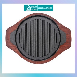 Chảo Gang Chiên Nướng BBQ, Áp Chảo Chống Dính Ít Hao Dầu Mỡ