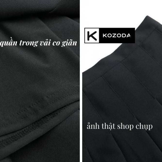 Chân váy tennis xếp li màu trắng đen xếp ly skirt cạp lưng cao ngắn chữ a phong cách ulzzang cv5 kozoda  ྇