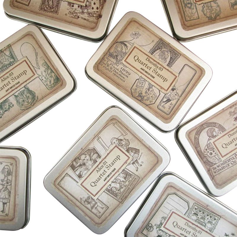 Bộ Con Dấu Bằng Gỗ Phong Cách Vintage Dùng Trang Trí Sổ Tay DIY