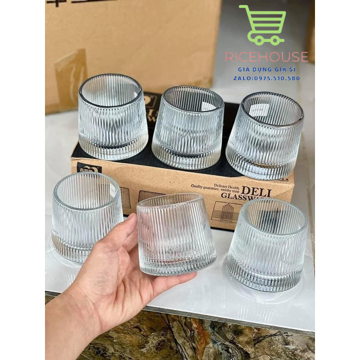 CỐC LY THỦY TINH ĐẾ XOAY 360 ĐỘ CHỊU NHIỆT CAO CẤP - NỘI ĐỊA