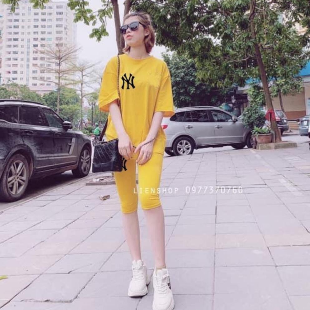 Đồ bộ nữ NY001 chất cotton 100% co dãn đanh mịn quần ngố lửng | BigBuy360 - bigbuy360.vn