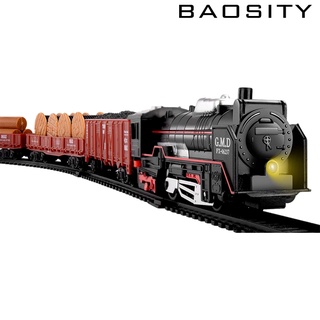 Bộ đồ chơi đường ray xe lửa chạy bằng pin có đèn và âm thanh cho trẻ em