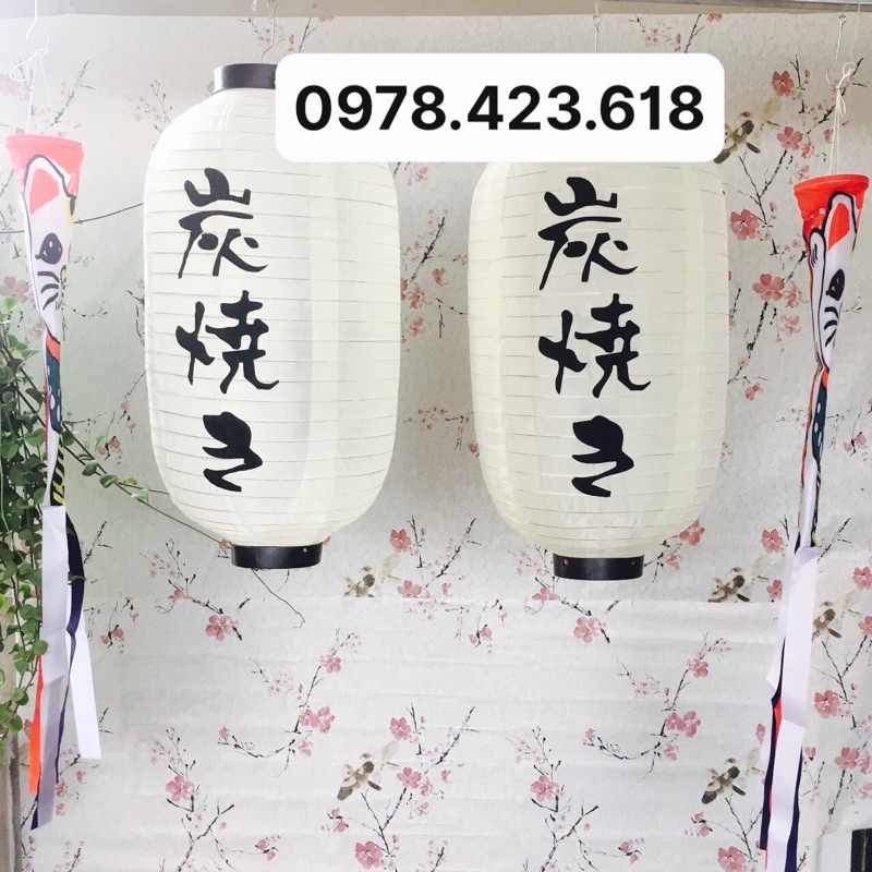 Đèn lồng vải Hồng Kông - đèn lồng Nhật Bản chống nước trang trí ngoài trời (1 cái) | BigBuy360 - bigbuy360.vn