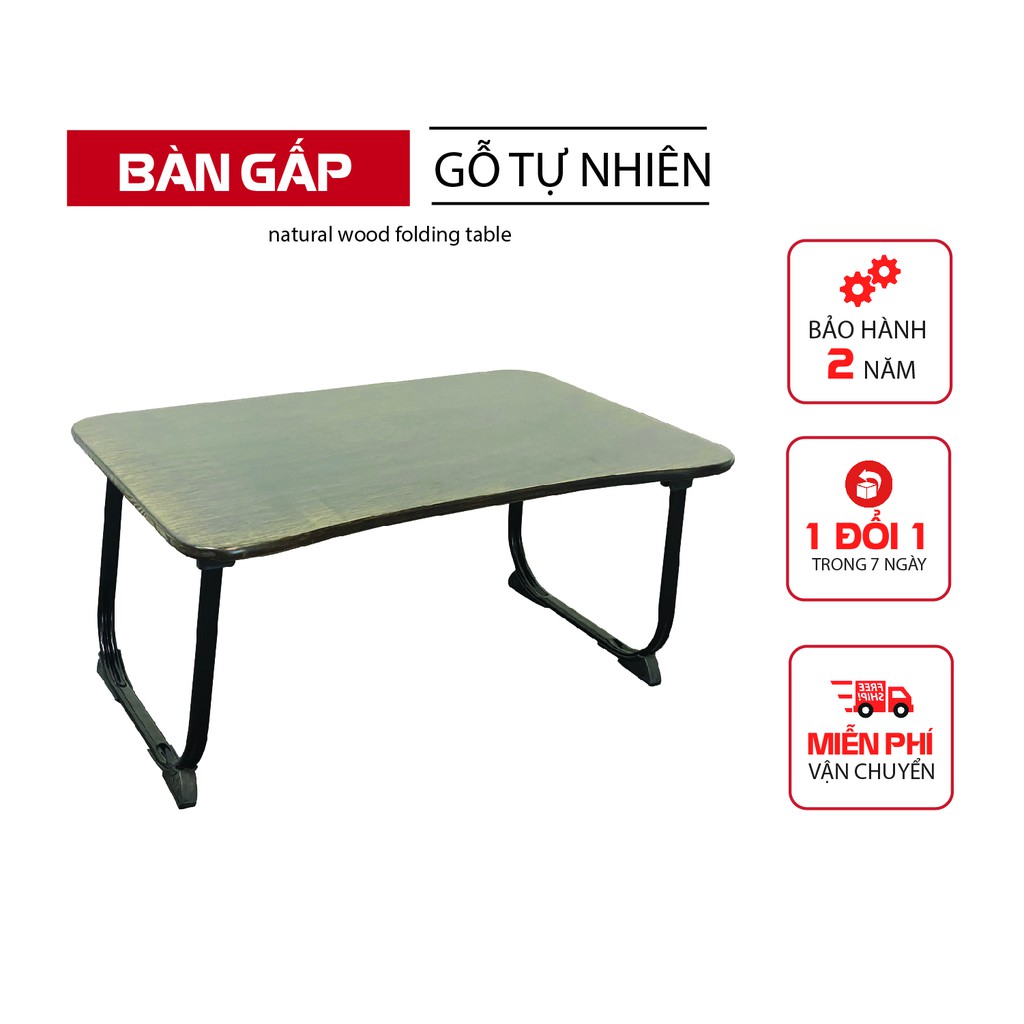 [GỖ THỊT 100%]Bàn học gấp gọn thông minh, bàn xếp học sinh mini chắc chắn tiện lợi BẢO HÀNH 1 NĂM màu óc chó