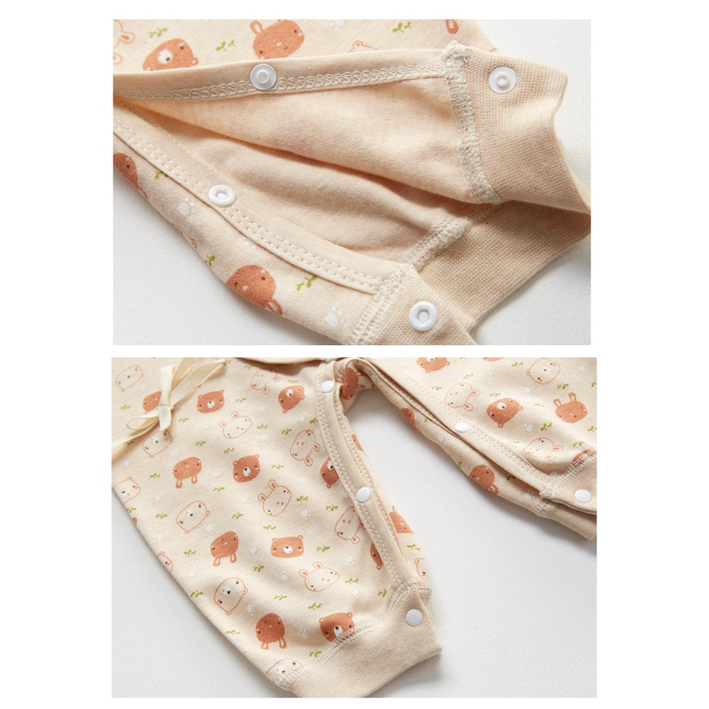 [HÀNG SẴN]Body dài liền thân cho bé sơ sinh, bodysuit dài tay thu đông cotton ORGANIC 100% an toàn cho bé