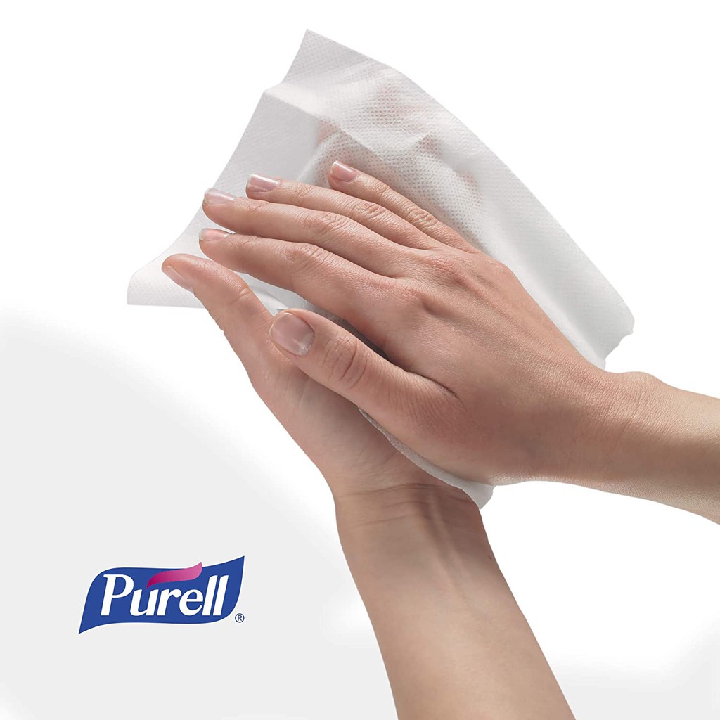 Khăn Ướt PURELL Hand Sanitizing Wipes, Clean Refreshing Scent, 20 Ct Travel Pack