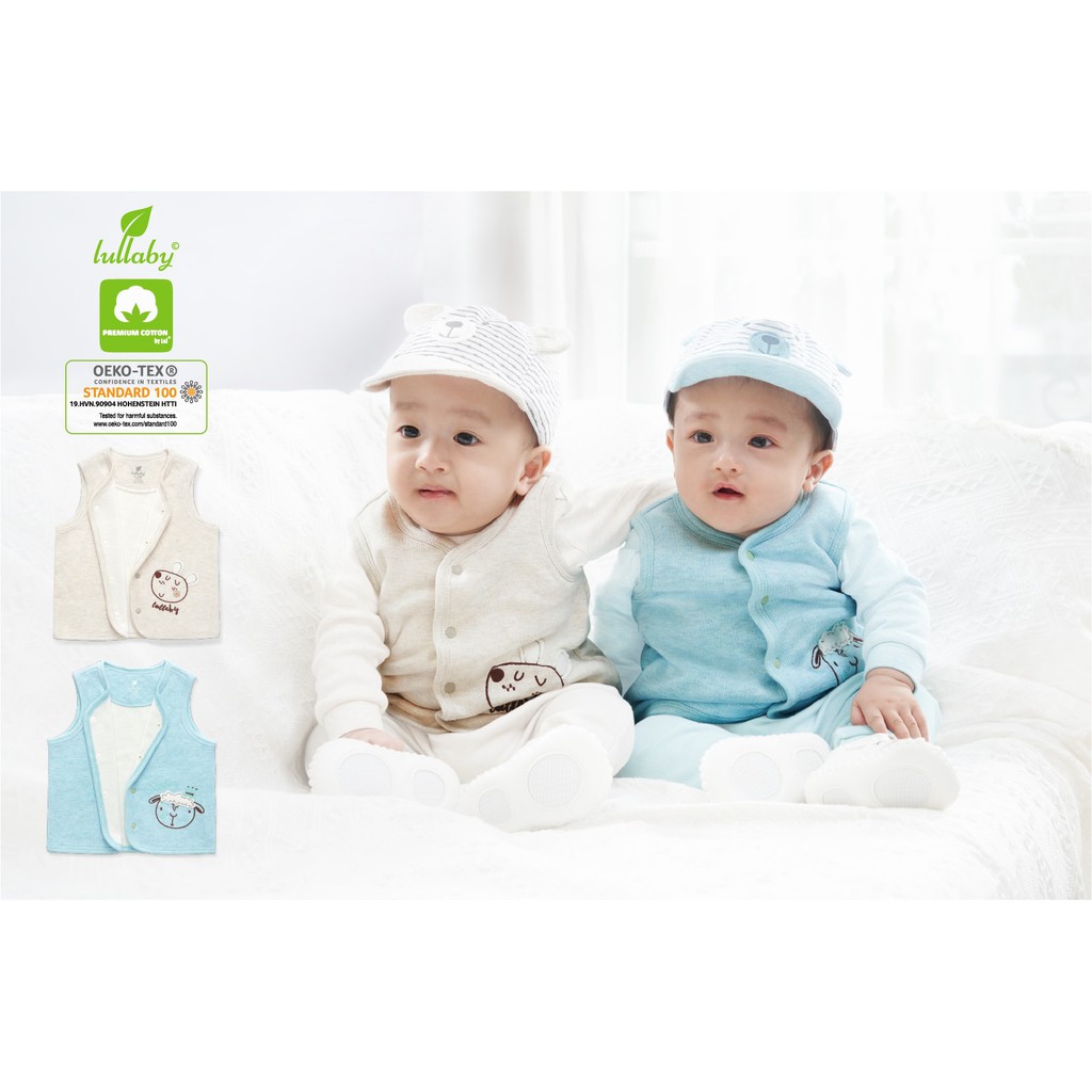 Áo Gile Lullaby 2020- 2 Lớp Lót Bông Melange- 100% Cotton Cao Cấp